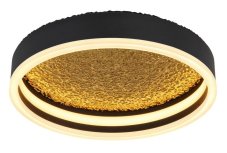 GLOBO 48460-24 HEDI stropné svietidlo LED D300mm 24W/700lm 3000K čierna matná, zlatá, opál