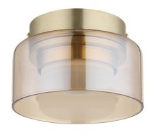 GLOBO 16055DG HIGGINS stropní svítidlo D130mm 1xGX53 6W 400/300lm 1800K zlatá, jantarová