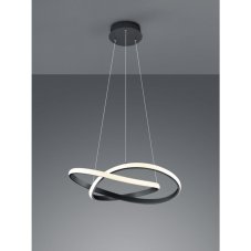 TRIO R32051132 COURSE závesné svietidlo LED D600mm 27W/2700lm 3000K, matná čierna, switchDimmer