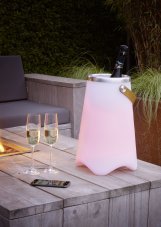 TRIO reality R55086101 JAMAICA Dekorační svítidlo s bluetooth reproduktorem 245mm LED 1X2W / 25lm 3000K IP44 Bílá, černá + dálkový ovladač