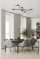 Stropné svietidlo 6x GX53 čierne zlaté TRIO SELECT CODA 669000680
