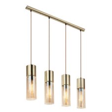 GLOBO 21000-4HM ANNIKA závesné svietidlo moderné/dizajnové 4xE27 25W IP20 zlatá matná
