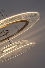 RABALUX 72412 Zofrael závesné svietidlo D550mm LED 36W/4650/2400lm 3000K zlatá, priehľadná