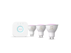Startovací sada - 3x žárovka + bridge GU10 2200–6500K biela IP20 Philips HUE White and Color Ambiance 8720169372177