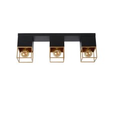 Lucide 21120/03/30 RIXT stropní svítidlo 3xE27 / 40W černá / zlatá