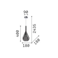 Závěsné svítidlo 1x E27 modrá IP20 Ideal Lux KALIQUE 360089