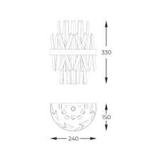 Nástěnné svítidlo 2x G9 antická zlatá Zuma Line CONSTANTINOPLE W0567-02D-B57G