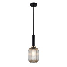 Italux PND-5588-1M-BK+AMB závěsné svítidlo Antiola D150mm 1x40W E27 černá, jantarová