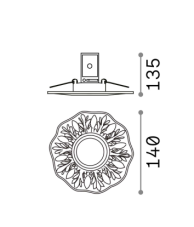 Zápustné svítidlo Ideal lux 115580 POLKA FI1 BRUNITO 1xGU10 50W