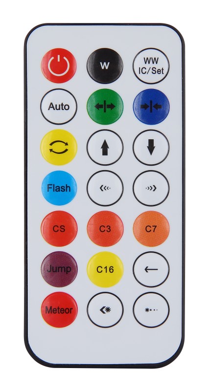 GLOBO 28062 ROCKY dekorační osvětlení - stojací lampa V1130mm LED 7 RGB černá, dúhový efekt, USB Cable incl., dálkový ovladač