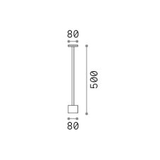 Ideal lux 347783 TOFFEE vonkajšie stojanové svietidlo/stĺpik V500mm LED 8W 900/540lm 3000K IP65 hnedá