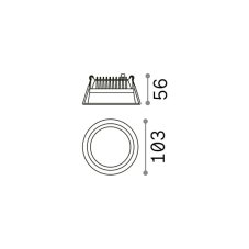 Ideal lux Pro 249025 DEEP zápustné svítidlo D103mm LED 10W 1400/1050lm 4000K bílá
