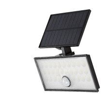 RABALUX 77129 Zavod solárne nástenné svietidlo/reflektor so senzorom LED 8W/800lm 5000K IP65 čierna