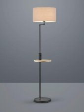 TRIO 400400132 CLAAS Stojanová lampa 400mm E27 1X60W Matná čierna, šedá, USB port
