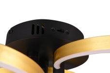 TRIO 648110680 CARUSO stropní svítidlo D650mm SMD LED 43W/4980lm 2300+3000+4000K černo zlatá, switchdimmer