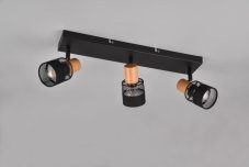 TRIO 811700332 NANDINI stropní bodové svítidlo/spot 3xE14 černá matná, dřevo