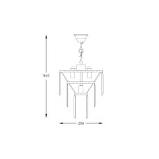 Závěsné svítidlo 4x E14 chromová Zuma Line AMEDEO 17106/3+1-CHR