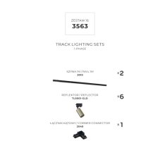 Lištové svietidlá SET 6x GU10 2 m čierno zlatá Zuma Line Tube Track 3563