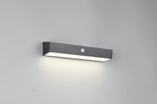 TRIO Reality R23306102 SILVES solárne nástenné svietidlo so senzorom SMD LED 6W/700lm 4000K IP44 čierna, hybrid