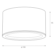 LED2 1235553 KAPA ON stropní svítidlo LED D190mm 25W/2825lm 3000-3500-4000K černá