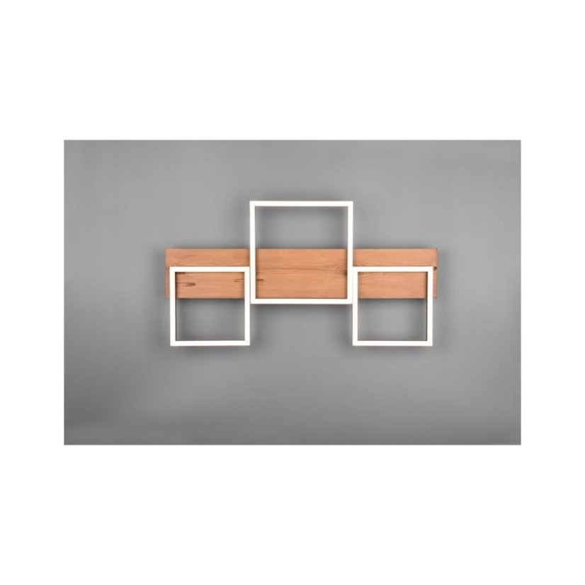 TRIO 622910332 HARPER stropní svítidlo SMD LED 30W/4000lm 3000K černá matná, drěvo, switchdimmer