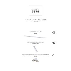 Lištové svietidlá SET 6x GU10 2 m biela Zuma Line Lulu Track 3578