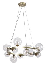 RABALUX 71300 Aslov závěsné svítidlo D710mm 11xG9 zlatá, průhledná