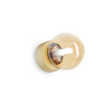 Ideal Lux 317809 PERLAGE nástenné svietidlo 1xG9 saténová mosadz, jantárová