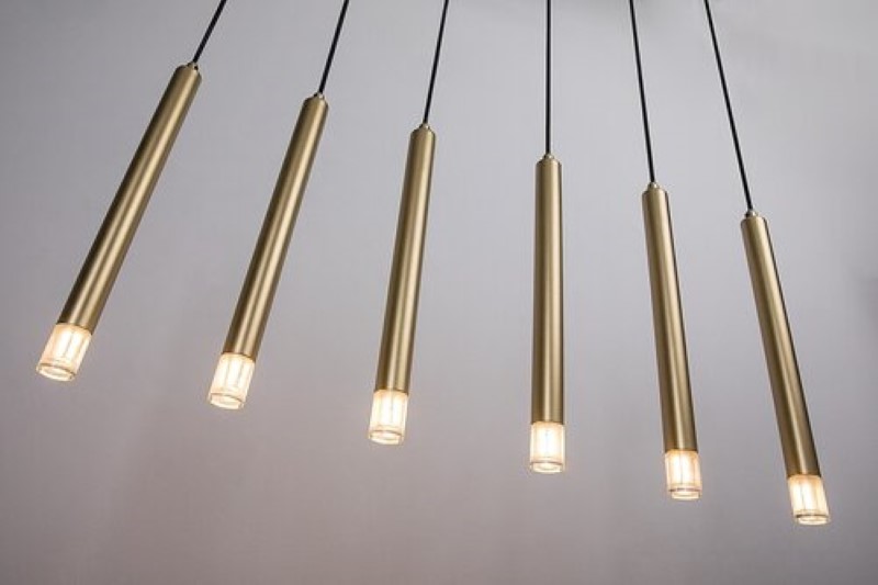 RABALUX 72363 Ramira závesné svietidlo 6xG9 zlatá, priehľadná