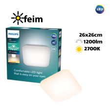 Philips 8720169195455 Mauve CL270 EC SQ stropní svítidlo LED 260x260mm 12W/1200lm 2700K bílá