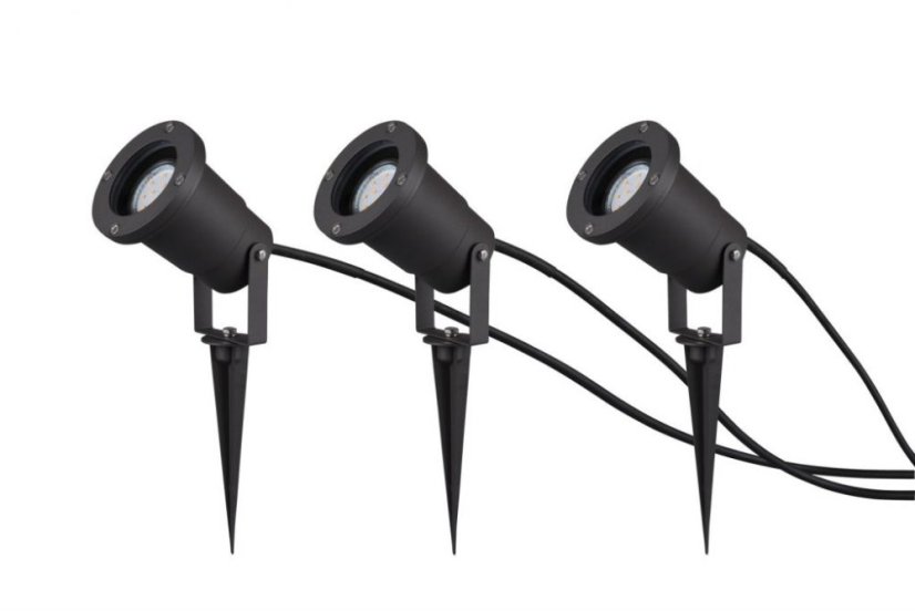800260342 TRIO Ubangi venkovní bodové svítidlo / reflektor 1xGU10 28W IP65 antracit trojset