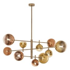 REDO 01-2781 ROY závěsné svítidlo 10xG9 mosaz, zlatá, kávová