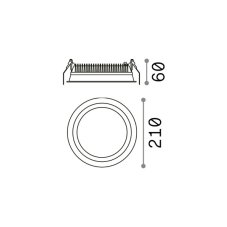 Ideal lux Pro 248783 DEEP zápustné svietidlo D210mm LED 30W 4000/3150lm 3000K biela