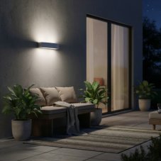 Exteriérové nástenné svietidlo Ideal lux 163543 ANDROMEDA AP2 GRIGIO 2xE27 60W šedá IP54