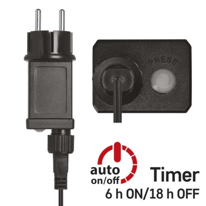 D3AC04 EMOS NANO vánoční řetěz 75 LED, zelený drát, 7,5m, časovač, studená bílá, IP44