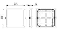 Stropní vestavěný LED panel 30 x 30 cm Philips 8719514955288 NOC Projectline 15W 1200lm 4000K bílá