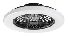 RABALUX 71329 Dalfon2 stropní svítidlo s ventilátorem D485mm LED 48W/1900lm 3000-6500K černá, stmívatelné, dálkový ovladač, starlight efekt