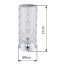 GLOBO 28071 GIXI stolná lampička V210mm LED 1,5W/50lm 2700+4000+6500K efekt číreho krištáľu, vrátane batérie 800 mAh 3,7V, USB kábel