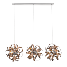 LUXERA 64421 RIBBON závěsné svítidlo 9xG9 kávová, chrom