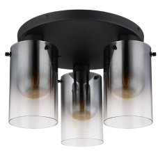 GLOBO 15907-3D FLORENTINA stropní svítidlo D405mm 3xE27 černá, kouřová