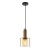 ITALUX PND-65342-1-BRO+AMB Santia závěsné svítidlo 1xE27 D120mm černá, měděná, jantarová