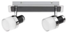 Rabalux 5022 Harold kúpeľňové nástenné LED svietidlo 250mm 10W/800lm 4000K IP44 chróm/čierna/opálové sklo