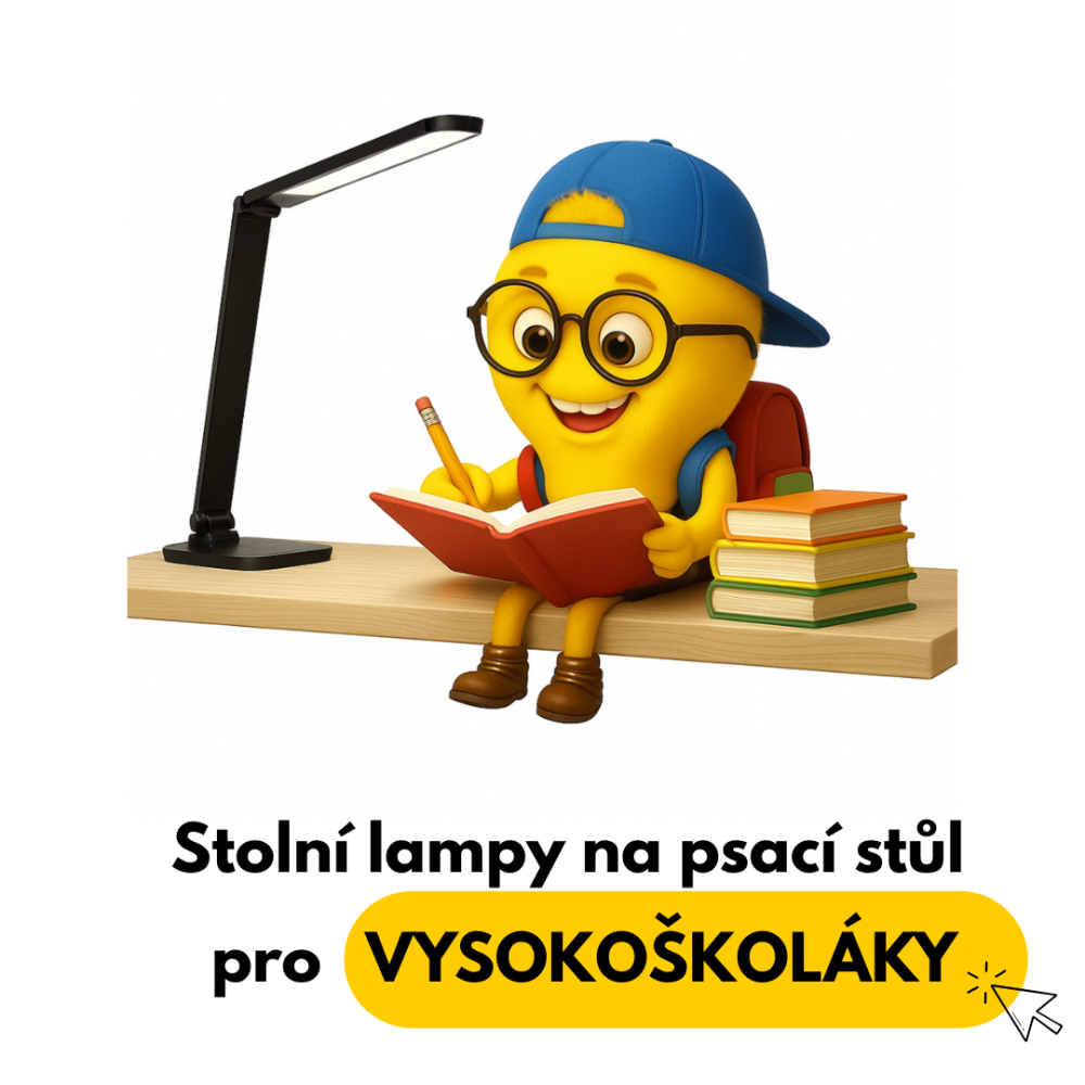 Stolní svítidla pro vysokoškoláky a svítidla do kanceláře. Odborné poradenství a nejlepší ceny na Feim.cz