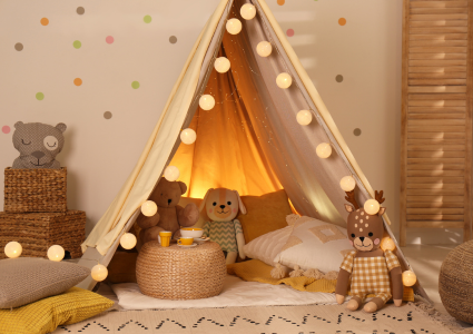 Detský stan s relaxačným osvetlením 