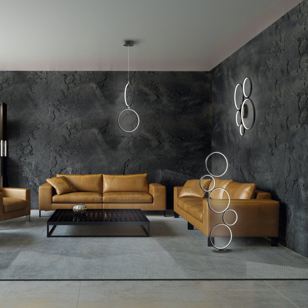 Moderní stmívatelná stojací lampa se zajímavým a nadčasovým designem do obývacího pokoje