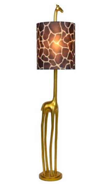 stojací lampa na žárovku do ložnice extravagantní žirafa