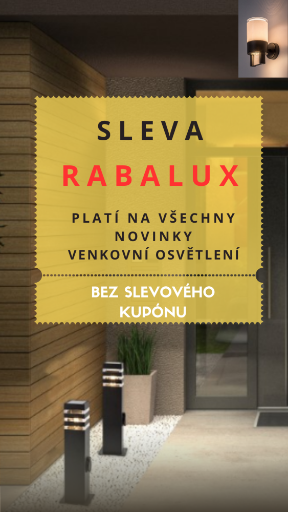 Uvítací sleva RABALUX bez použití slevového kupónu