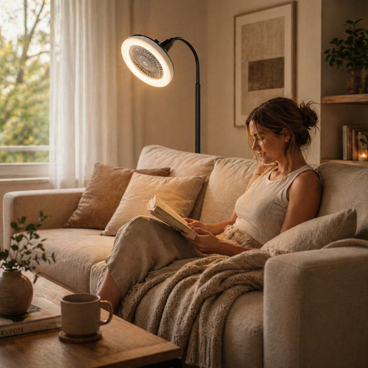 Rabalux Venturo stojací lampa s ventilátorem