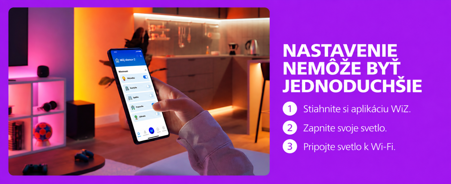 Philips Smart LED jednoduché nastavenie cez WiZ