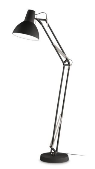 stojací lampa na žárovku do ložnice minimalistická černá